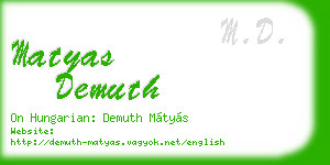 matyas demuth business card